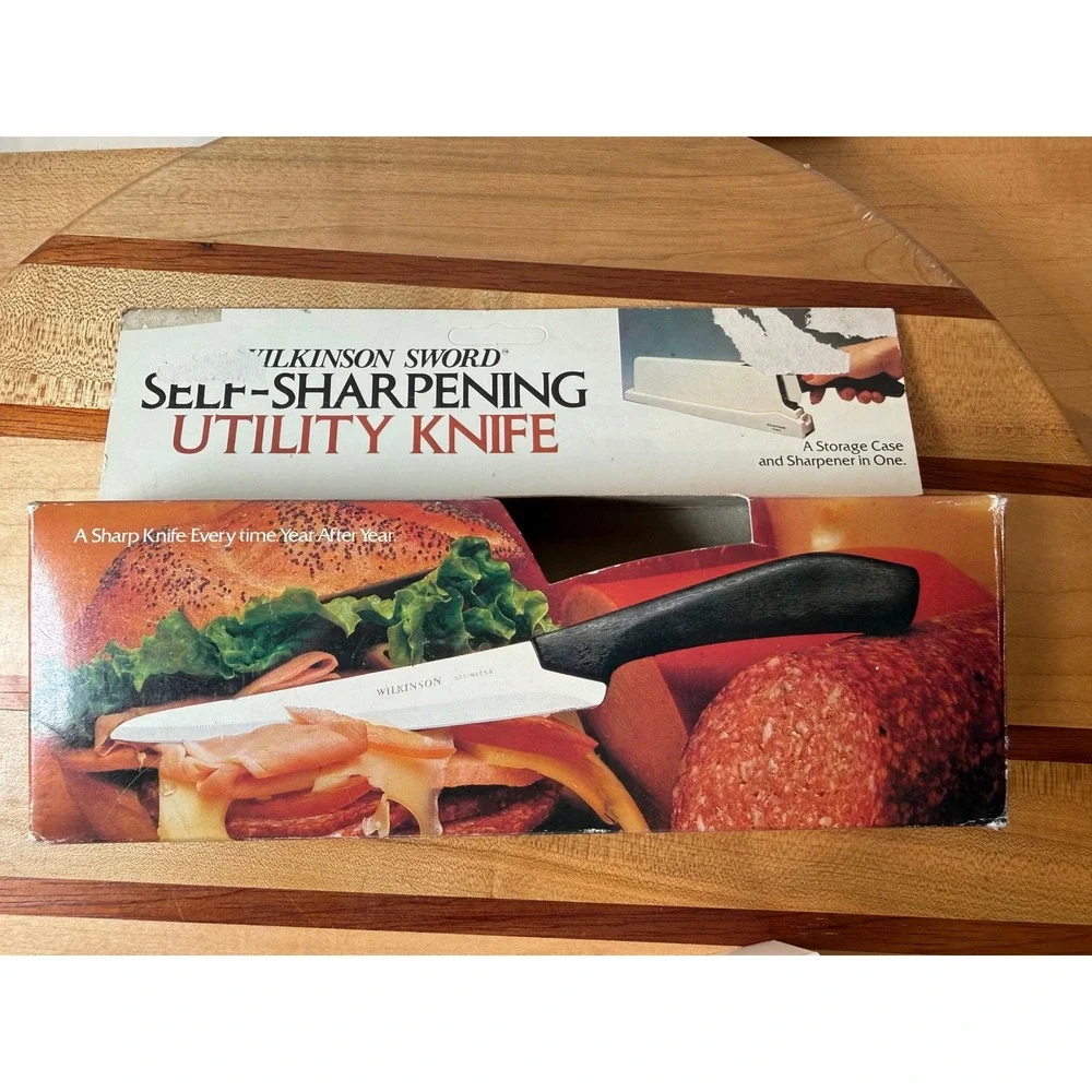 Wilkinson Sword Self-Sharpening Utility Knife Stainless Steel Vintage with Case